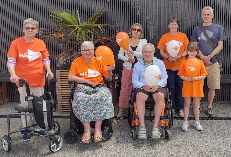 Group photo of some of MS Society Bridport Members
